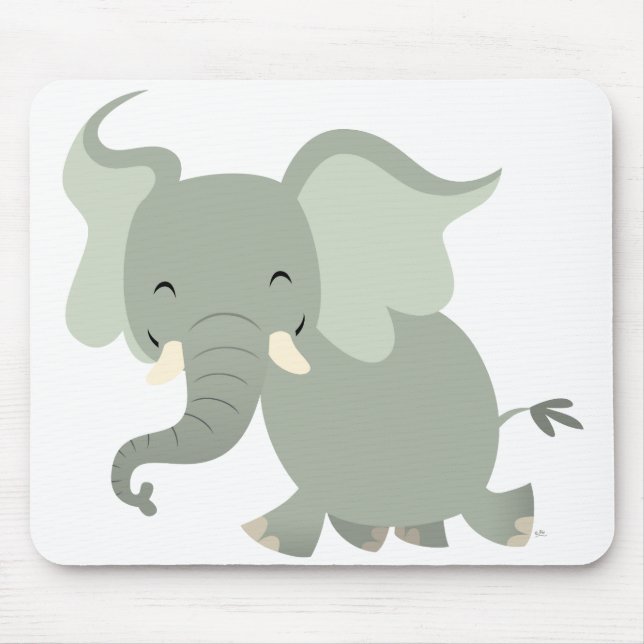 Alfombrilla De Ratón Cute Merry Personalizado Elephant Mousepad (Frente)