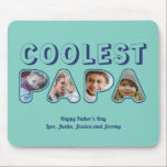Alfombrilla De Ratón Cute papá cortó foto de familia Personalizado del<br><div class="desc">Regalo personalizado del Día del Padre para que tu padre celebre el Día del Padre. Ya sea por un nuevo padre, padrastro, padre viejo y clásico o futuro, la función de texto personalizado te cubrirá. Puede cambiar el texto a su texto deseado y cargar su propia foto personalizado. Consigue algo...</div>