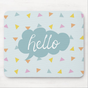 Alfombrilla De Ratón Cute Pastel Hello