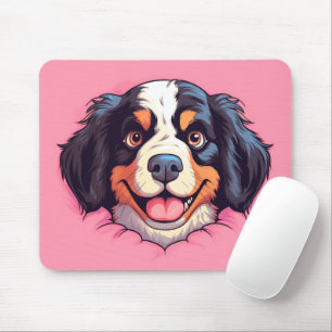Alfombrilla De Ratón Cute Peeking Bernese Mountain Dog Mouse Pad