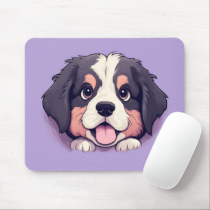 Alfombrilla De Ratón Cute Peeking Bernese Mountain Dog Mouse Pad