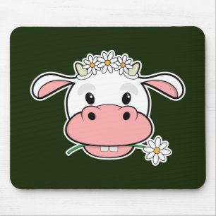 Alfombrilla De Ratón Cute Personalizado Cow   Almohadilla de ratón par