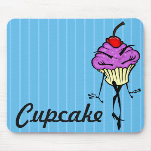 ALFOMBRILLA DE RATÓN CUTE PERSONALIZADO CUPCAKE WOMAN STRIPED MOUSE PAD