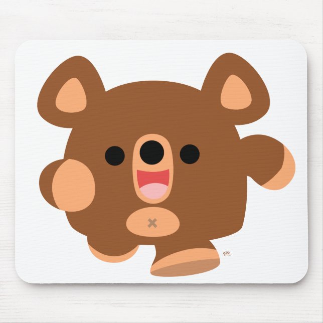 Alfombrilla De Ratón Cute Personalizado Energetic Bear mousepad (Frente)