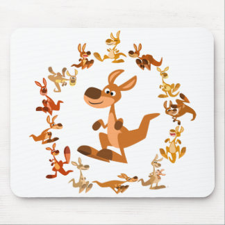 Alfombrilla De Ratón Cute Personalizado Kangaroos Mandala Mousepad