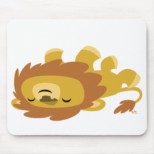 Alfombrilla De Ratón Cute Personalizado Lazy Lion mousepad (Frente)