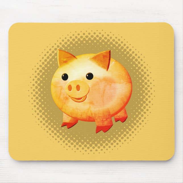 Alfombrilla De Ratón Cute Personalizado Lechón Pintura (Frente)