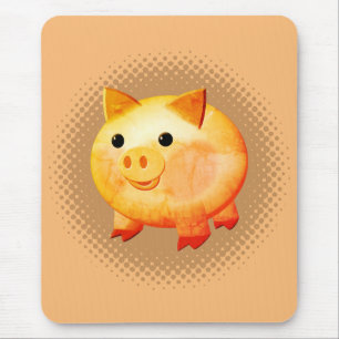 Alfombrilla De Ratón Cute Personalizado Lechón Pintura