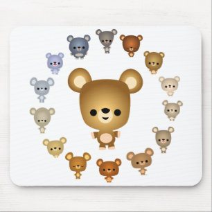 Alfombrilla De Ratón Cute Personalizado Oso Babies Mousepad