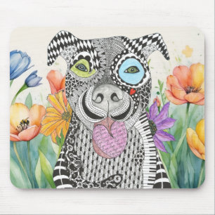 Alfombrilla De Ratón Cute Pitbull Dog Mousepad