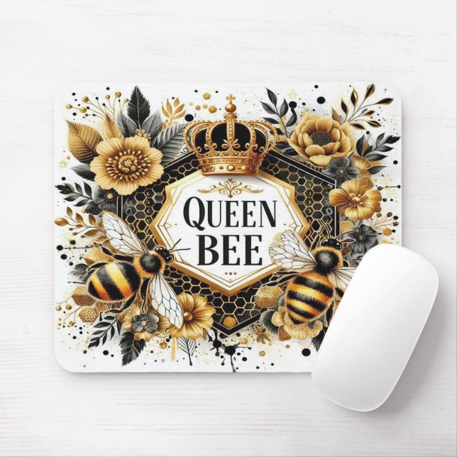 Alfombrilla De Ratón Cute Queen Bee (Con ratón)