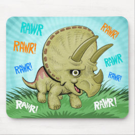Alfombrilla De Ratón Cute RAWR Triceratops
