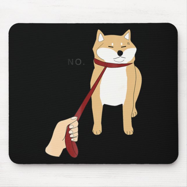 Alfombrilla De Ratón Cute Shiba Inu Nope - Doge Meme (Frente)