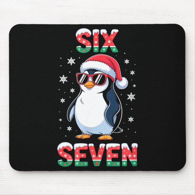 Alfombrilla De Ratón Cute Six Seven 67 Penguin Kids Christmas Holiday  (Frente)