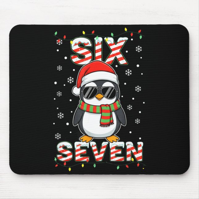 Alfombrilla De Ratón Cute Six Seven 67 Penguin Kids Christmas Holiday  (Frente)