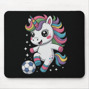 Alfombrilla De Ratón Cute Soccer Just Girl Who Loves Unicorn Score Club