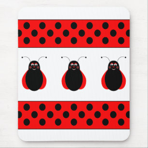 Alfombrilla De Ratón Cute Sonriente Ladybug Mousepad