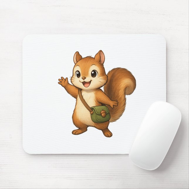Alfombrilla De Ratón Cute Squirrel Mouse Pad – Okojo and Friends (Con ratón)
