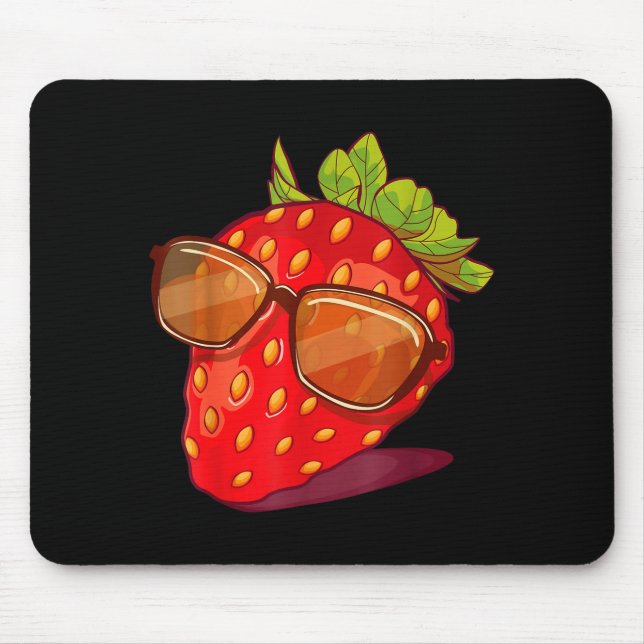 Alfombrilla De Ratón Cute Strawberry Fruit Lover Aesthetic Summer Gift  (Frente)
