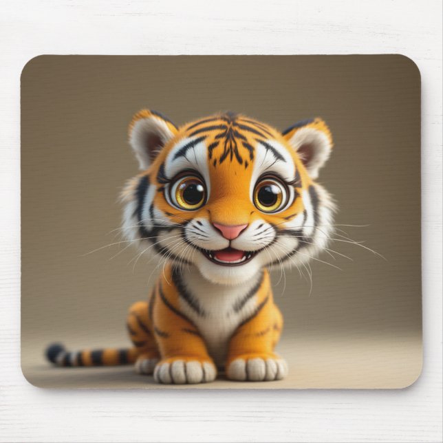 Alfombrilla De Ratón Cute Tiger Mousepad (Frente)