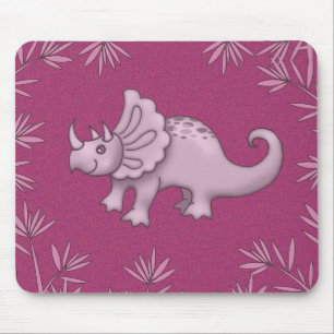 Alfombrilla De Ratón Cute Triceratops Dinosaur Mousepad