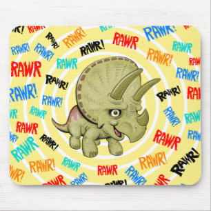 Alfombrilla De Ratón Cute Triceratops Mouse Pad