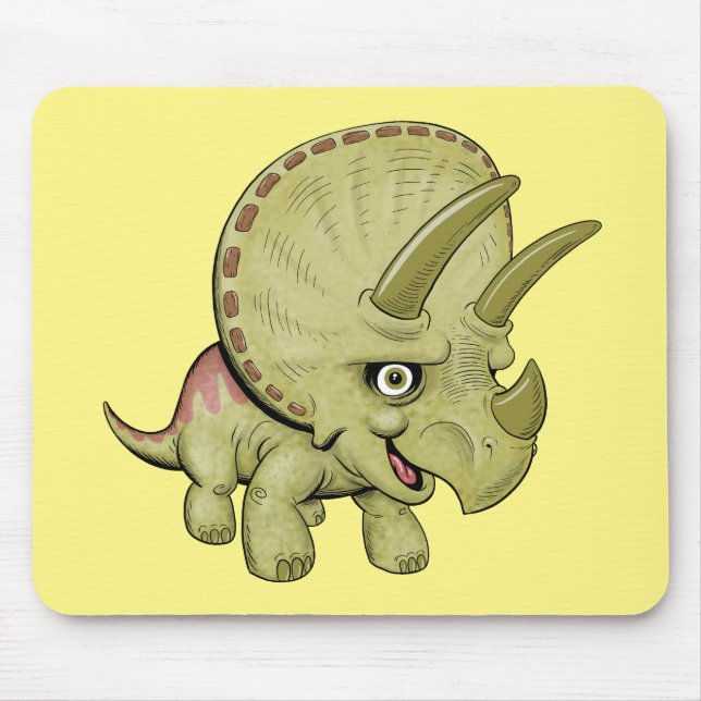 Alfombrilla De Ratón Cute Triceratops Mouse Pad (Frente)