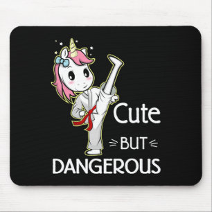 Alfombrilla De Ratón Cute Unicorn Karate Taekwondo
