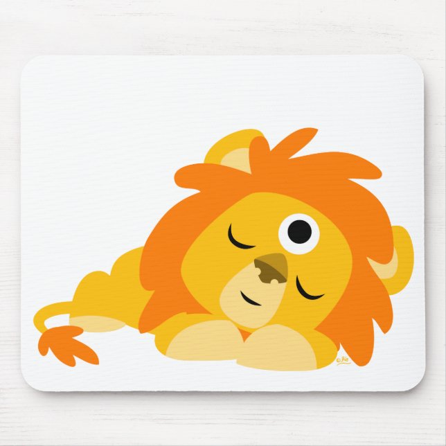 Alfombrilla De Ratón Cute Watchful Personalizado Lion mousepad (Frente)