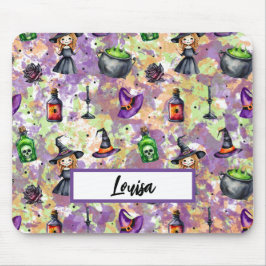 ALFOMBRILLA DE RATÓN CUTE WATERCOLOR HALLOWEEN GHOSTS CATS BATES