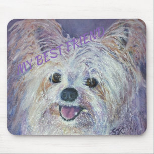 ALFOMBRILLA DE RATÓN CUTE WHITE YORKIE MIX