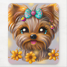 Alfombrilla De Ratón Cute Yorkie Kawaii Puppy
