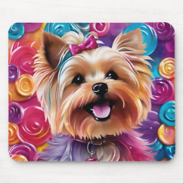 Alfombrilla De Ratón Cute Yorkie Mousepad