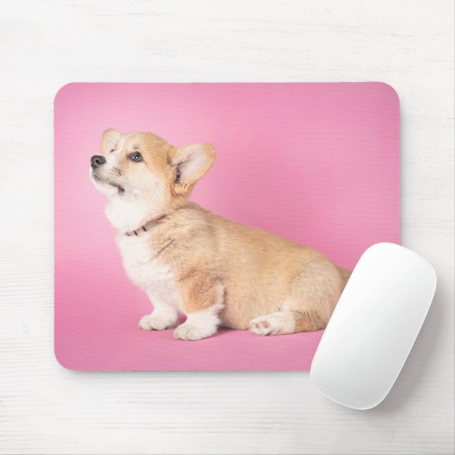 Alfombrilla De Ratón Cutest Baby Animals | Pink Corgi Puppy (Con ratón)