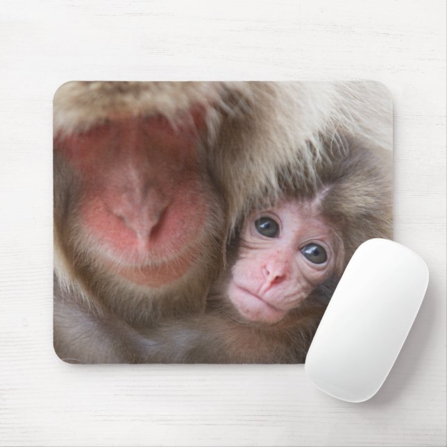 Alfombrilla De Ratón Cutest Baby Animals | Snow Monkey (Con ratón)