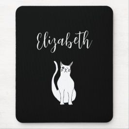 Alfombrilla De Ratón Cuto gato Personalizado mano dibujada Winty Kitty 