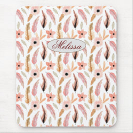 Alfombrilla De Ratón Cuto Nombre Rosa Floral Acuarela Girona