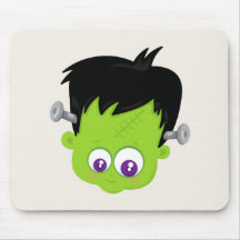 Cuto verde Frankenstein Monster cara Halloween