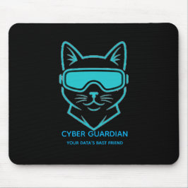 Alfombrilla De Ratón Cyber Guardian Neon Cat Gaming Mousepad - Tech Blu