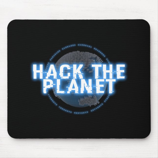 Alfombrilla De Ratón CYBER HACK THE PLANET computer, defcon, hack, hack (Frente)