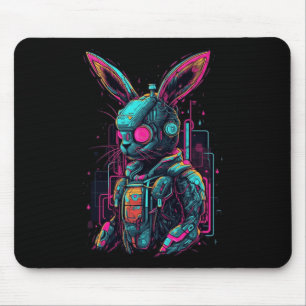 Alfombrilla De Ratón Cyberpunk Bunny Cyborg Rabbit Guay Gamer Easter