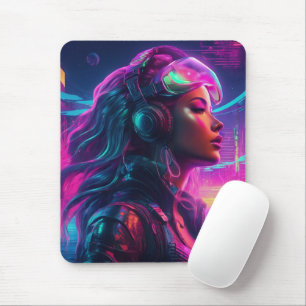 Alfombrilla De Ratón Cyberpunk Mermaid Mousepad