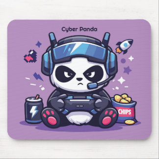 Alfombrilla de ratón Cyberpunk Panda Gamer - Alfom