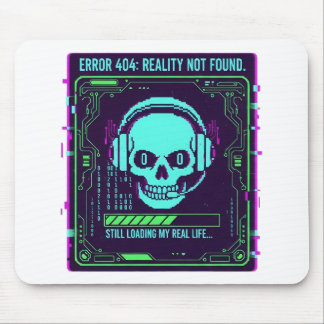 Alfombrilla De Ratón ​Cyberpunk Pixel Skull Gaming Mouse Pad - Error 40