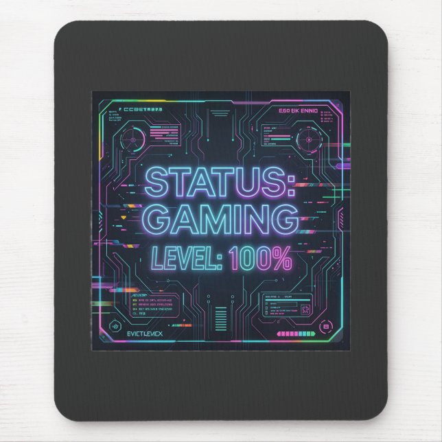 Alfombrilla De Ratón ​Cyberpunk Status Gaming Level 100 mousepad  (Frente)