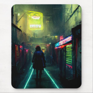 Alfombrilla De Ratón Cyberpunk Street Mouse Pad