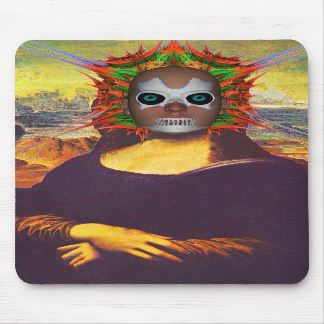 Alfombrilla De Ratón Cyborg Mona Lisa (Frente)