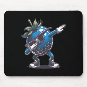 Alfombrilla De Ratón Dab Blueberry Dancing Dabbing Blueberry Fruto