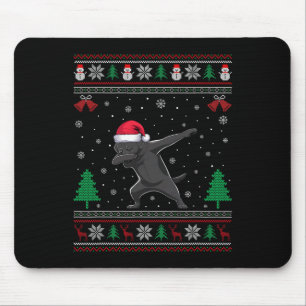 Alfombrilla De Ratón Dabbing Black Labrador perro Santa Hat niños Chica