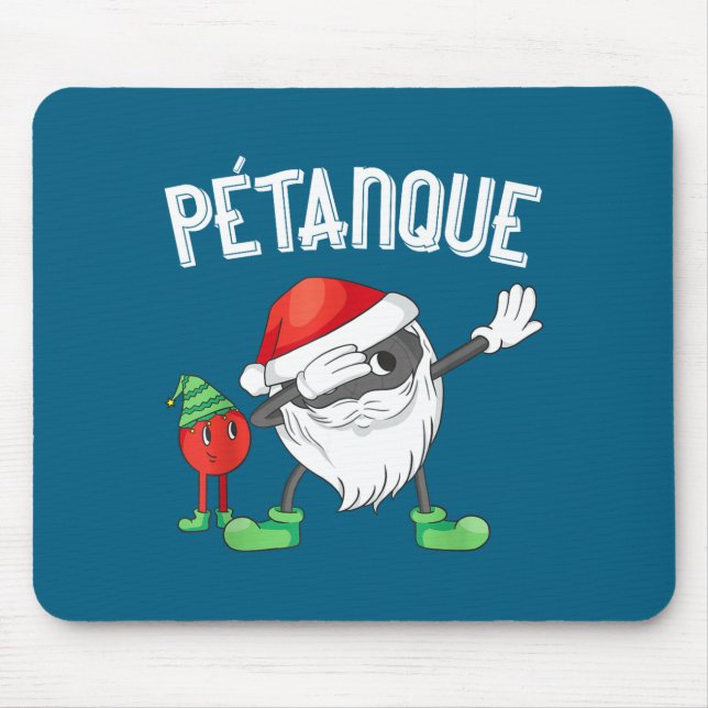Alfombrilla De Ratón Dabbing Boules Ball Dab Christmas Cap Bouler Boule (Frente)